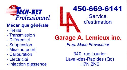 Garage A. Lemieux inc à Laval